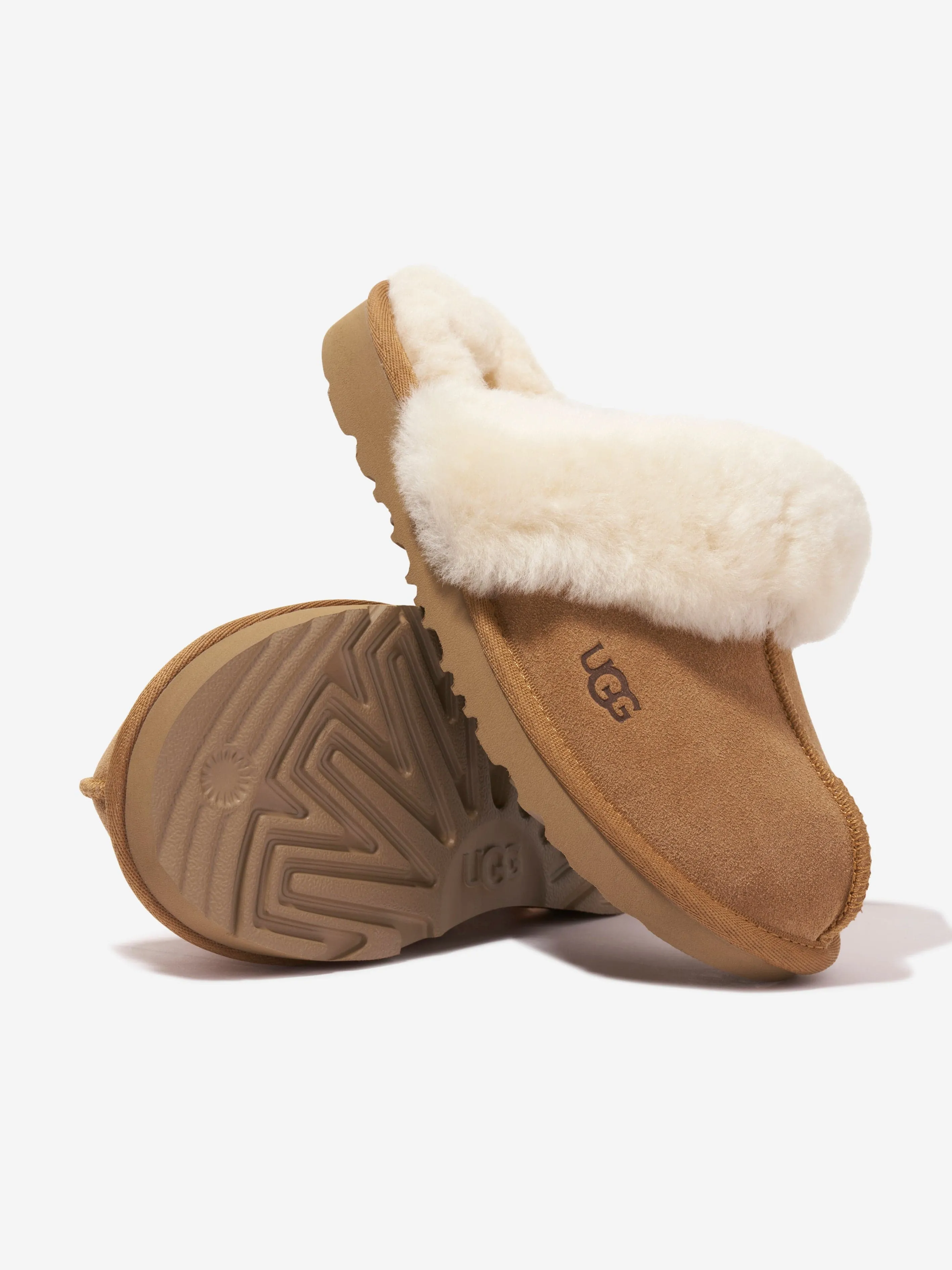 UGG Girls Cozy II Slippers in Brown