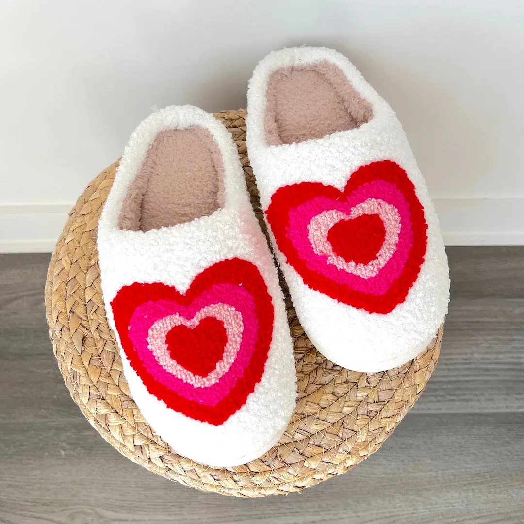 Vintage Heart Slippers